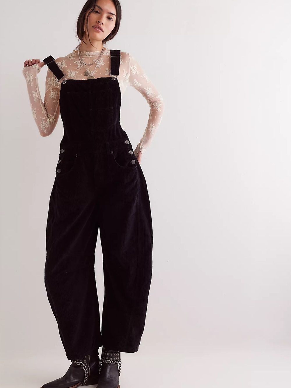 We The Free Good Luck Barrel Cord Overalls